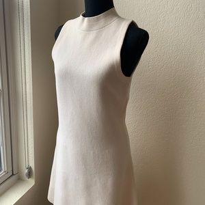 Theory Cream Sleeveless Sweater Dress